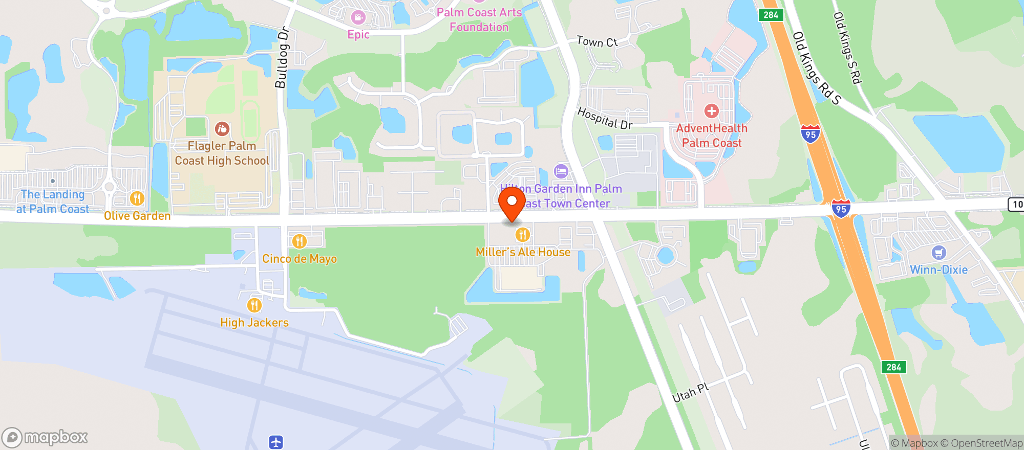 Map showing Millers Ale House