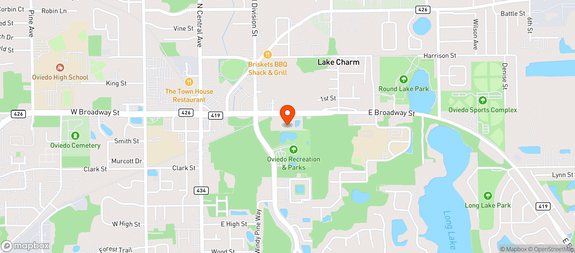 Map showing Silverball Entertainment