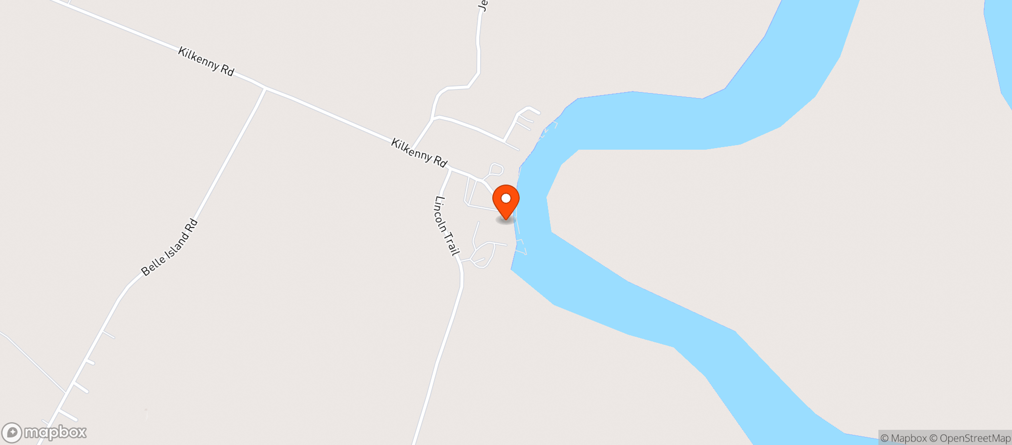 Map showing Kilkenny Marina (sav)