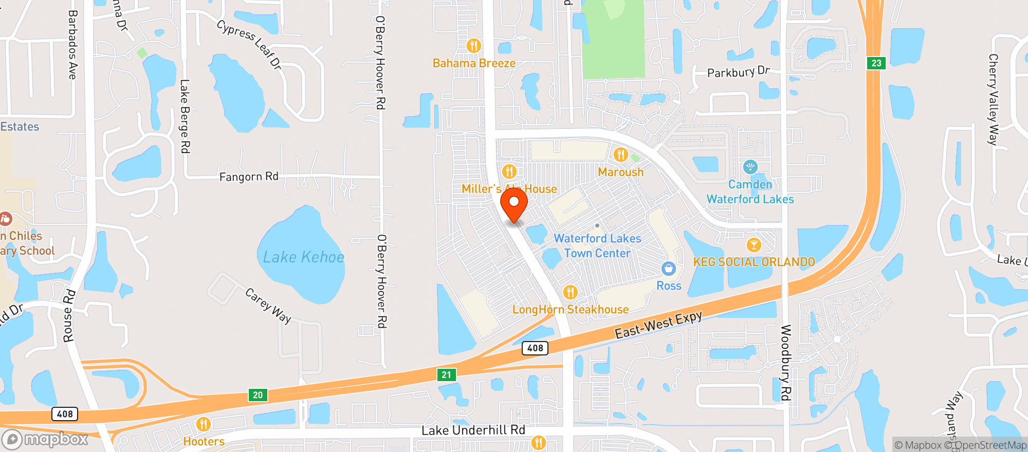 Map showing Red Lobster