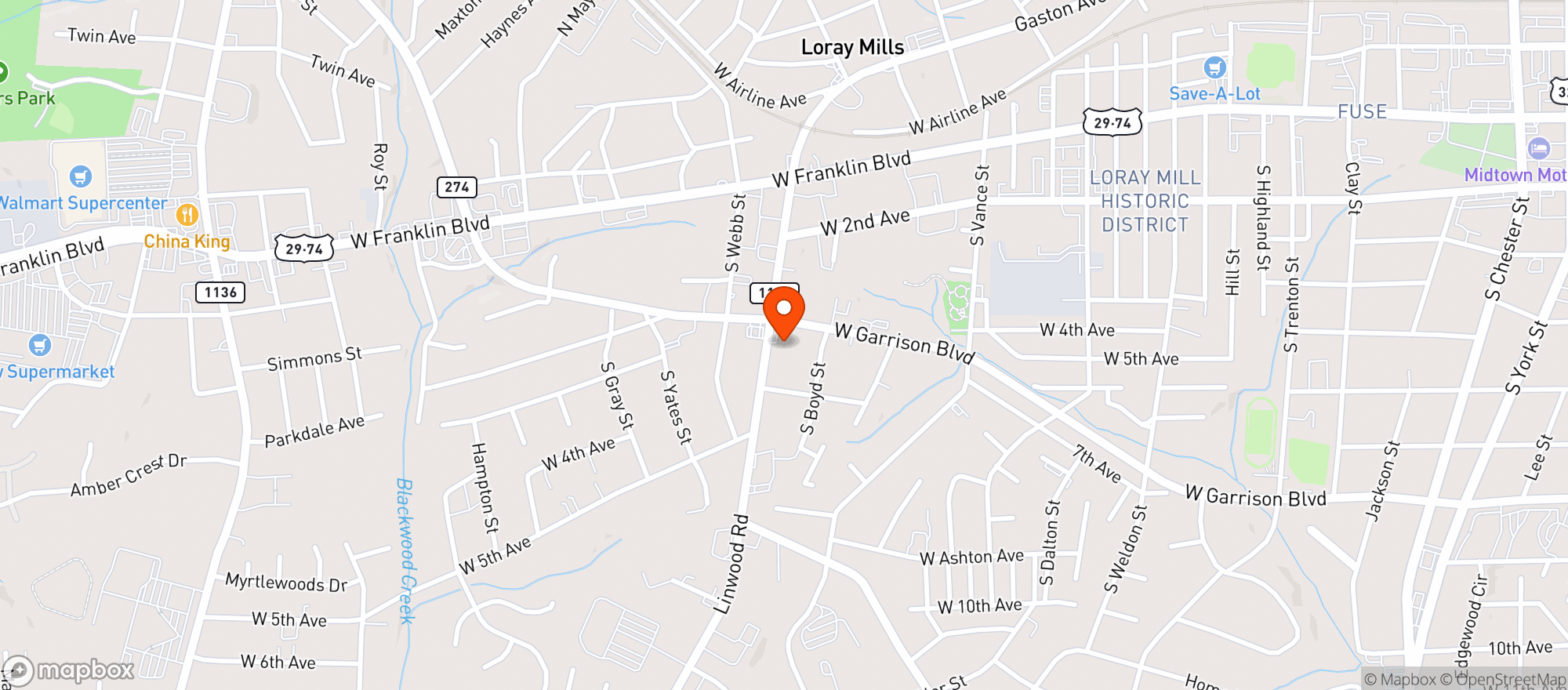 Map showing Vape And Brew