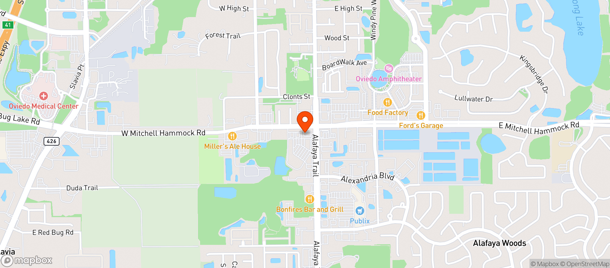 Map showing Circle K #8973