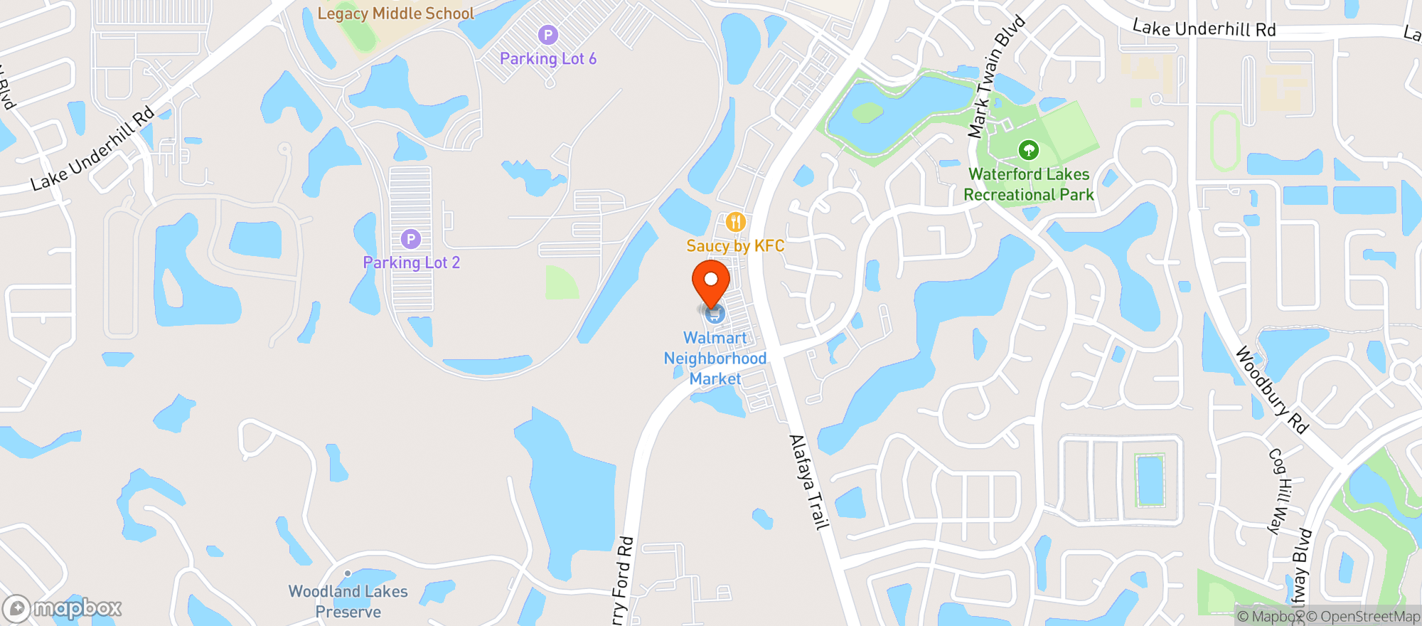 Map showing Walmart Neighborhood Ma #3617