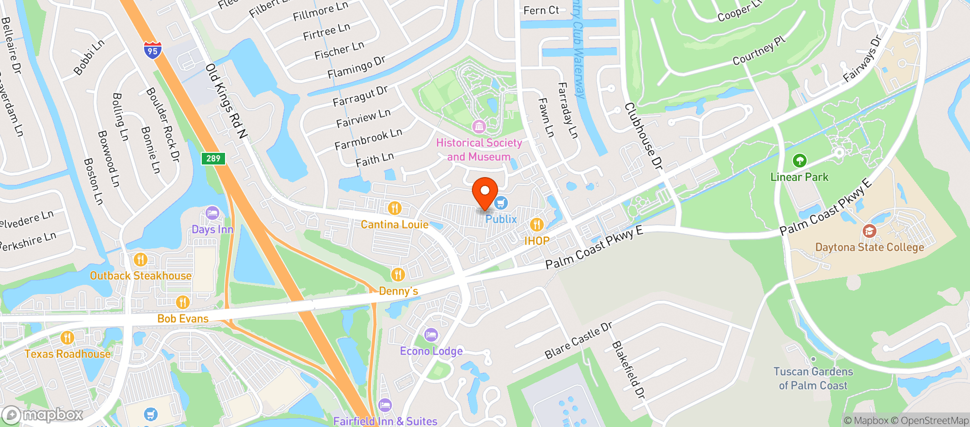 Map showing Salsas Mexican Restaurant
