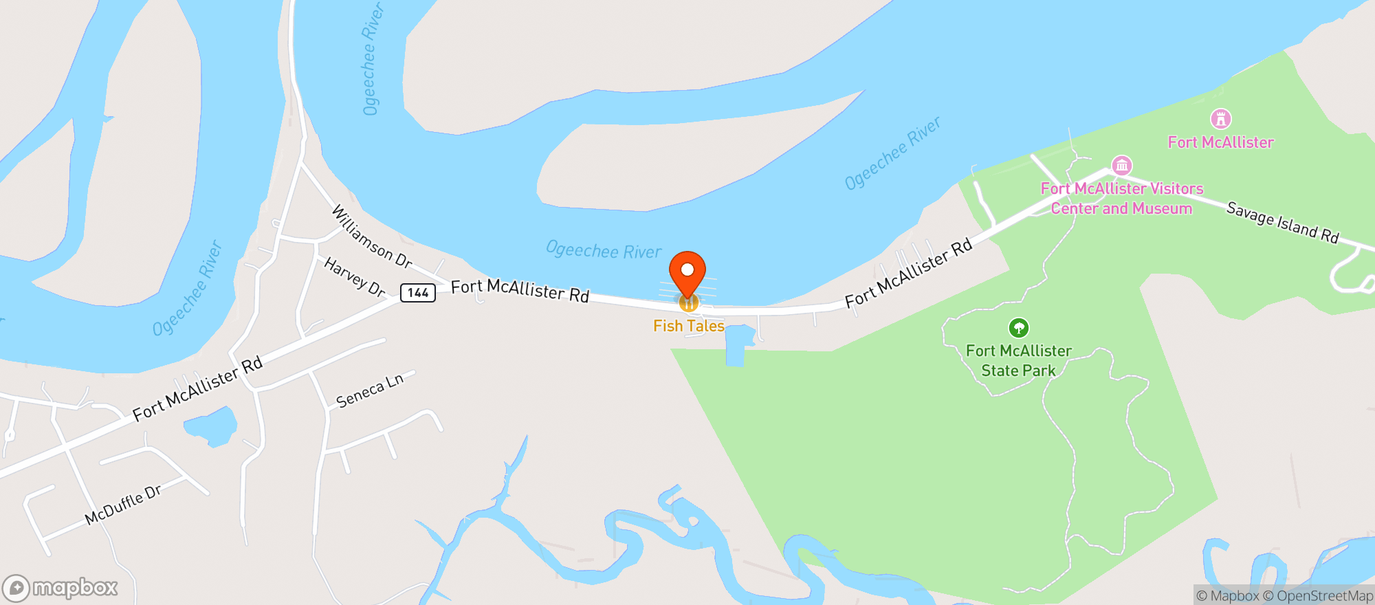 Map showing Fish Tales (sav)