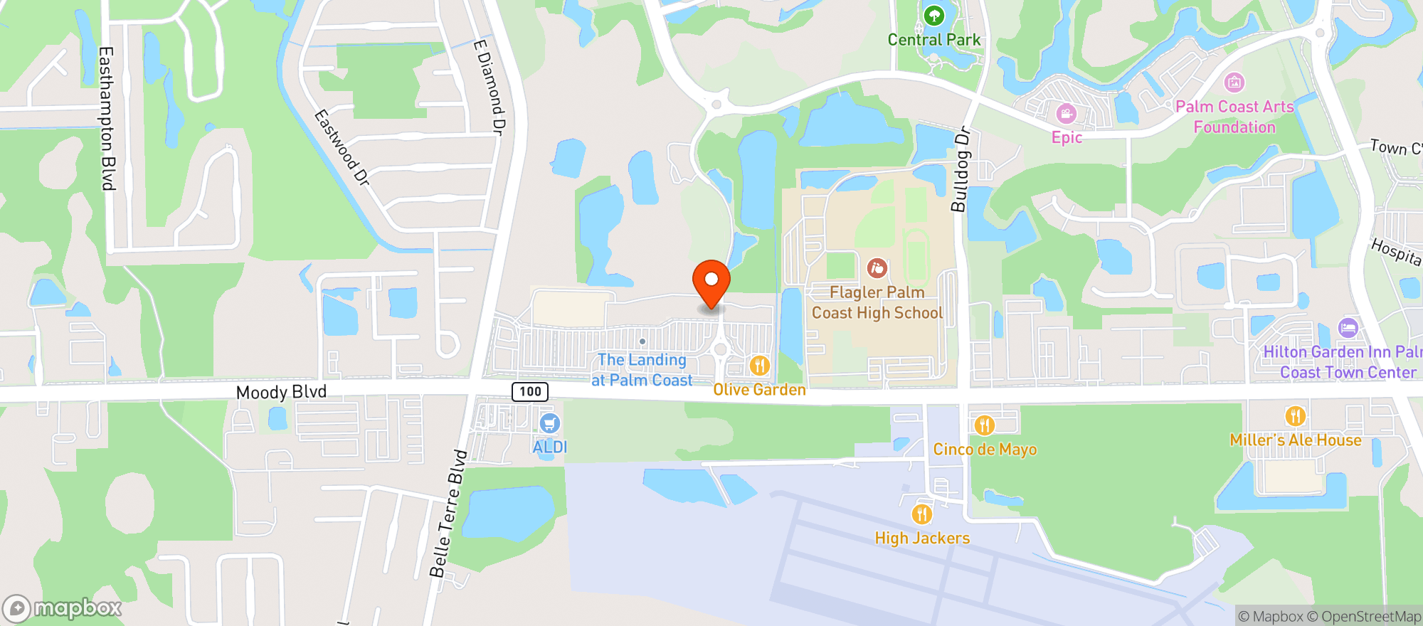 Map showing Palm Coast Fws