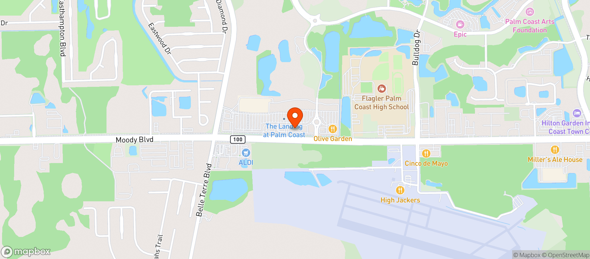 Map showing Vitamin Shoppe - Palm Coast