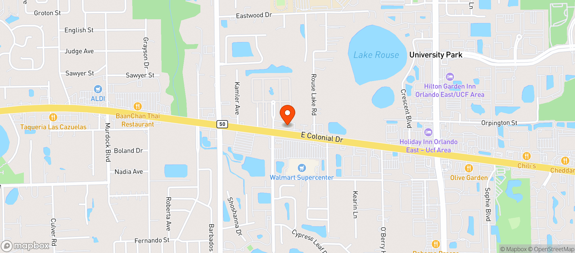 Map showing ROCK N' ROLL IT - ORLANDO