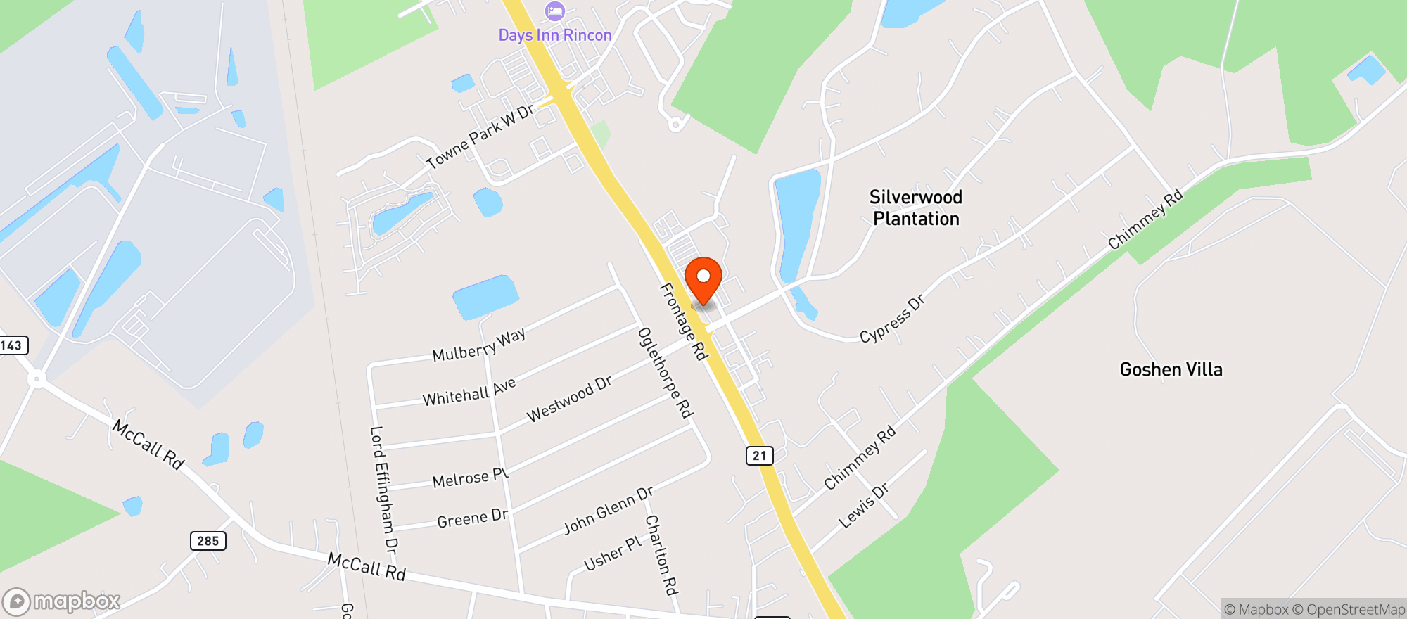 Map showing Sunoco -pranami Food Mart Ii