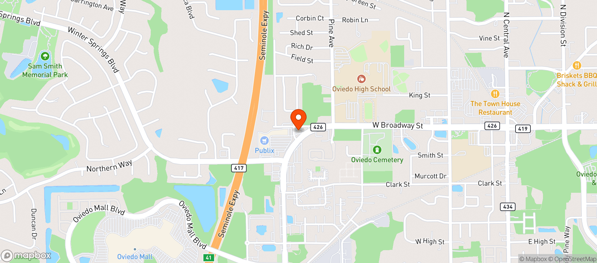 Map showing Sunshine Food Mart