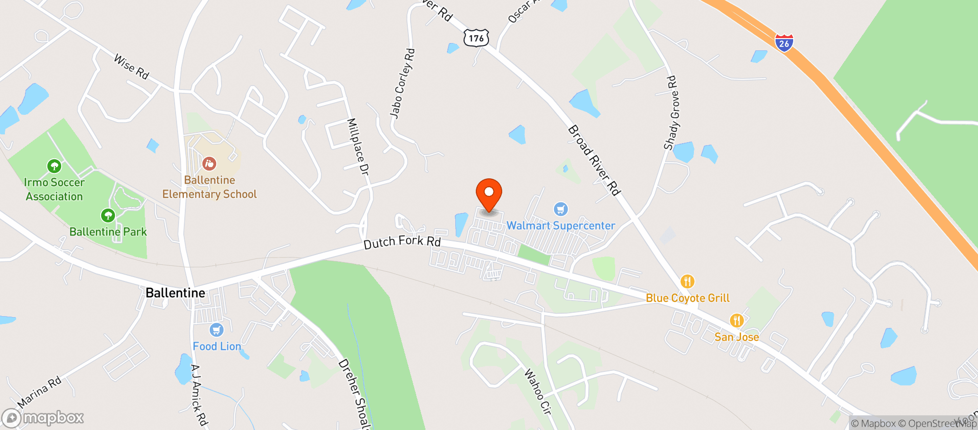 Map showing Walmart Supercenter