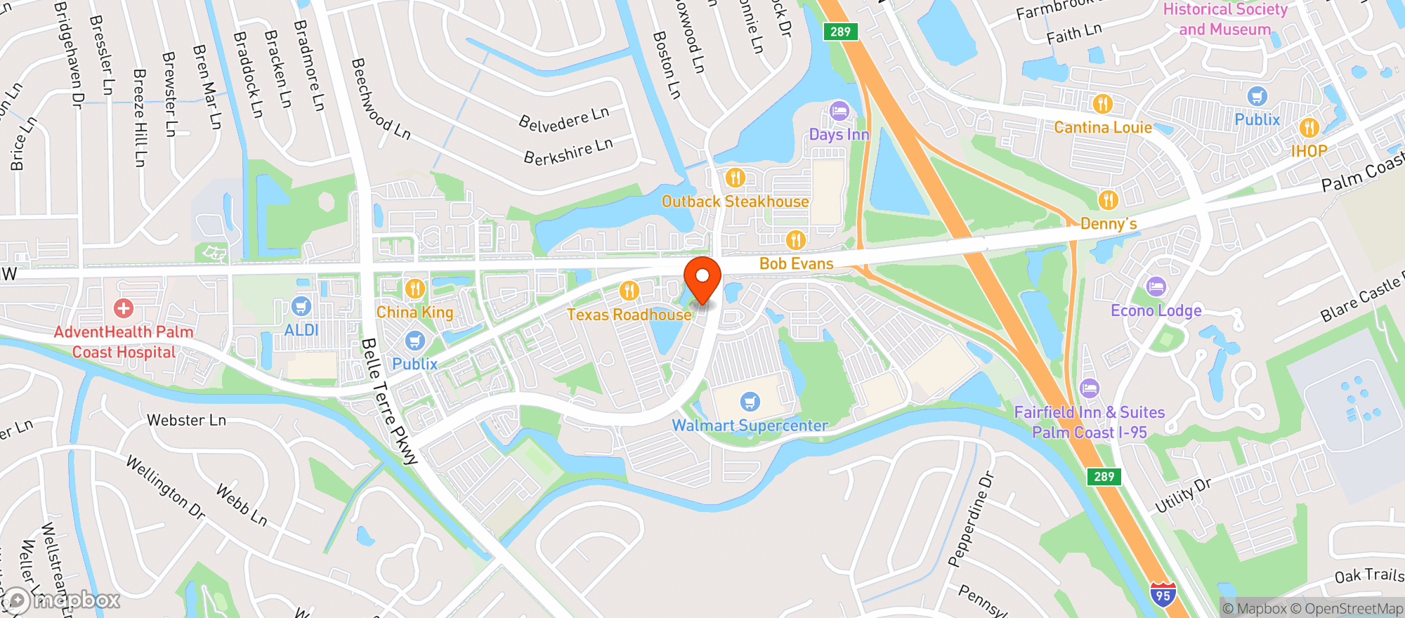 Map showing CIRCLE K (191 CYPRESS POINT PKWY)