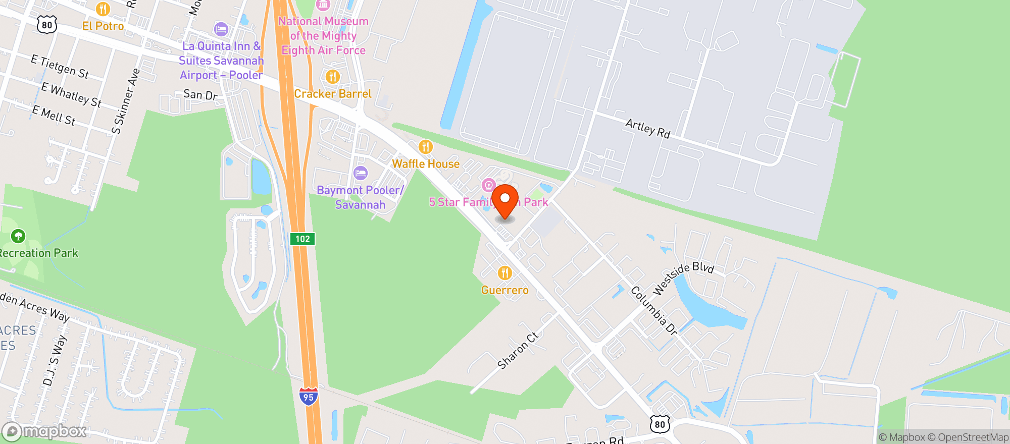 Map showing CIRCLE K #2745163