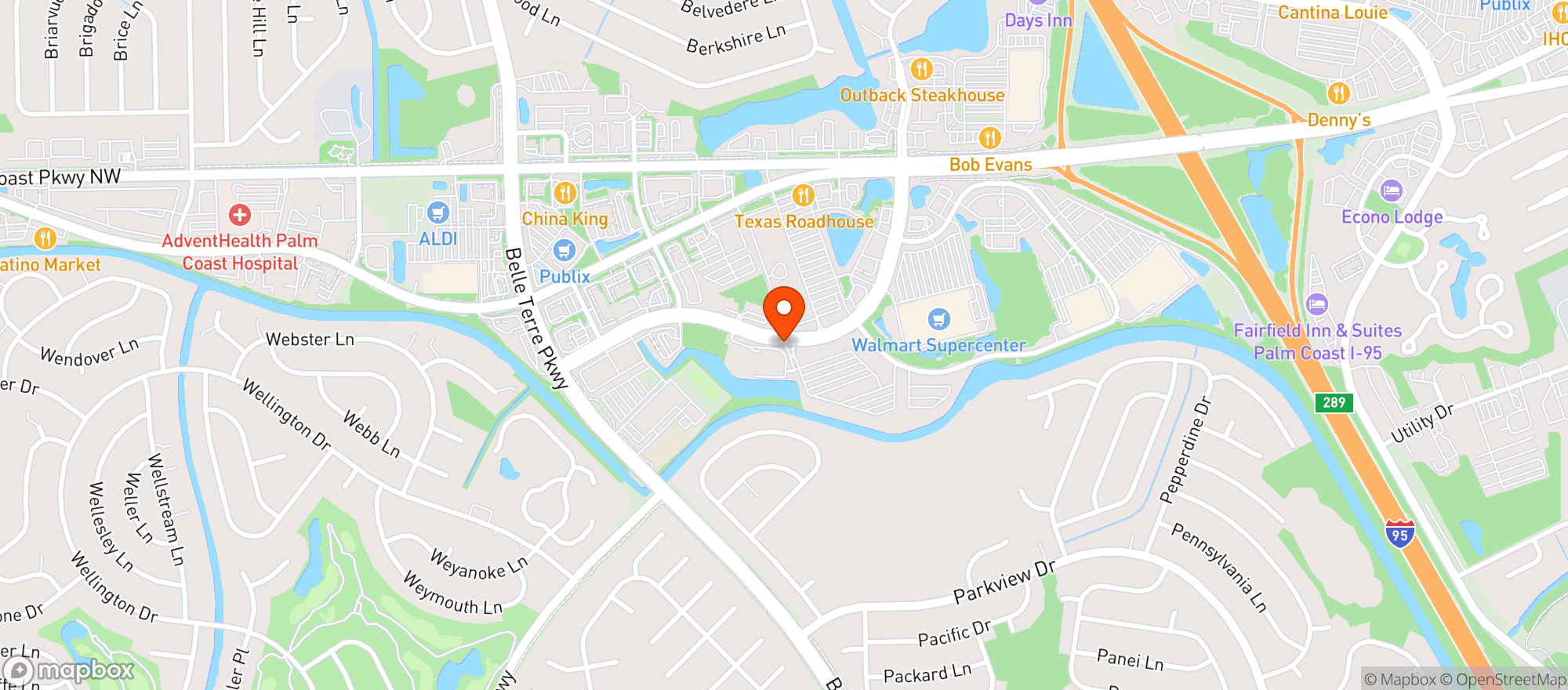 Map showing Walmart Supercenter