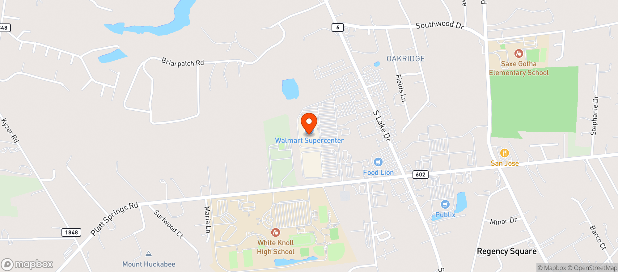 Map showing Walmart Supercenter
