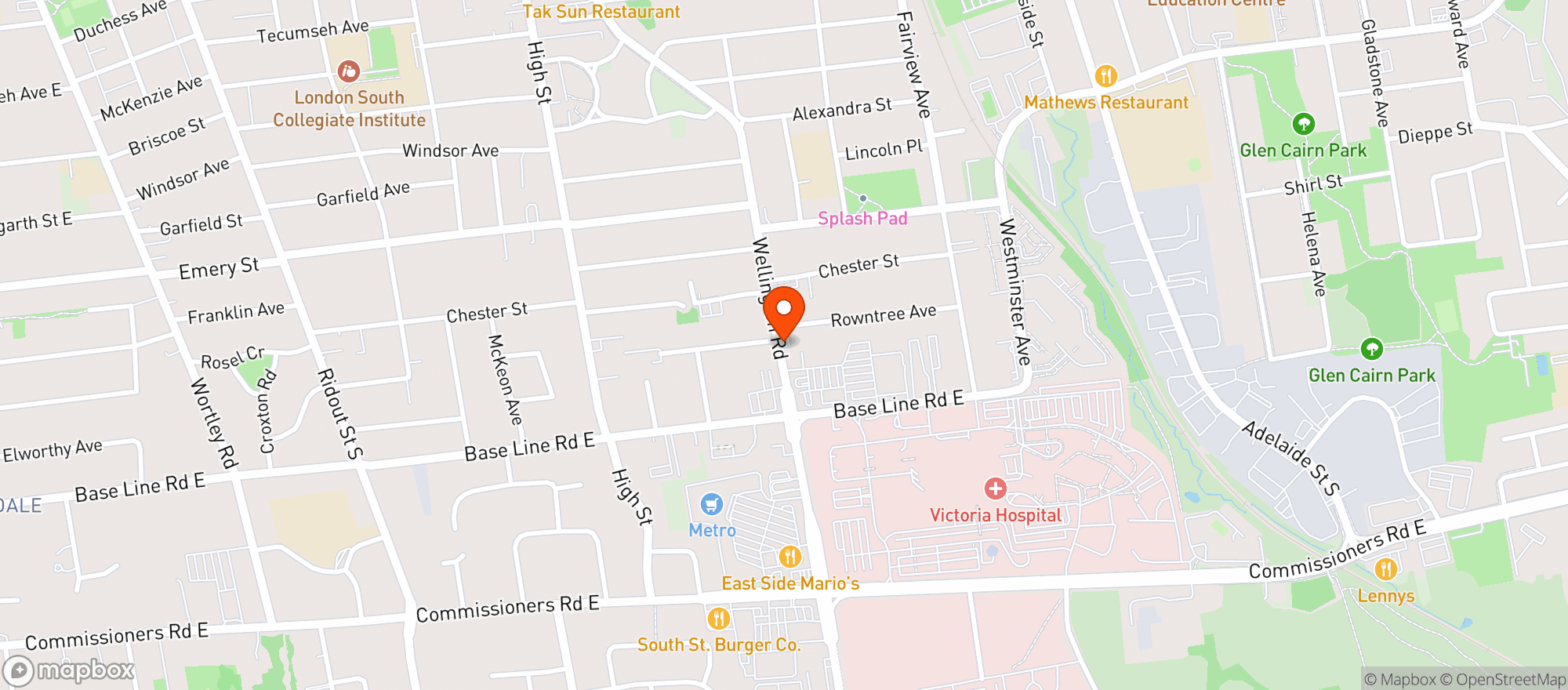 Map showing Staples