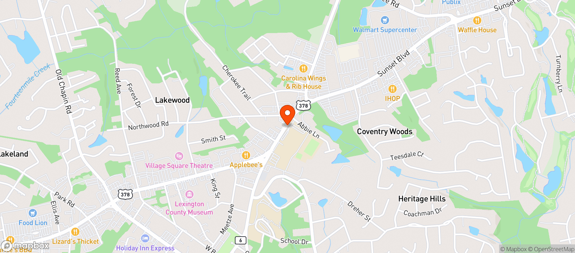 Map showing Ramblin Mule