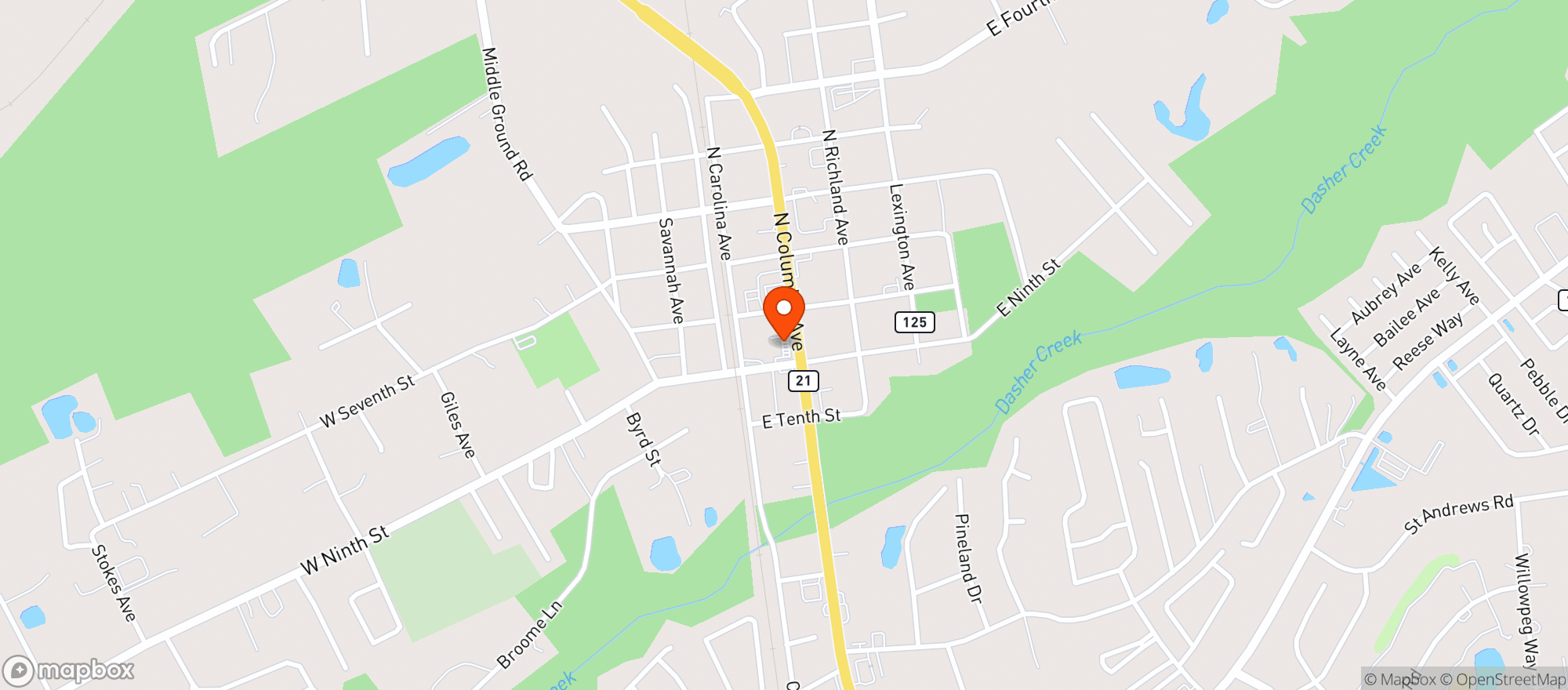 Map showing Parkers #98 (sav)
