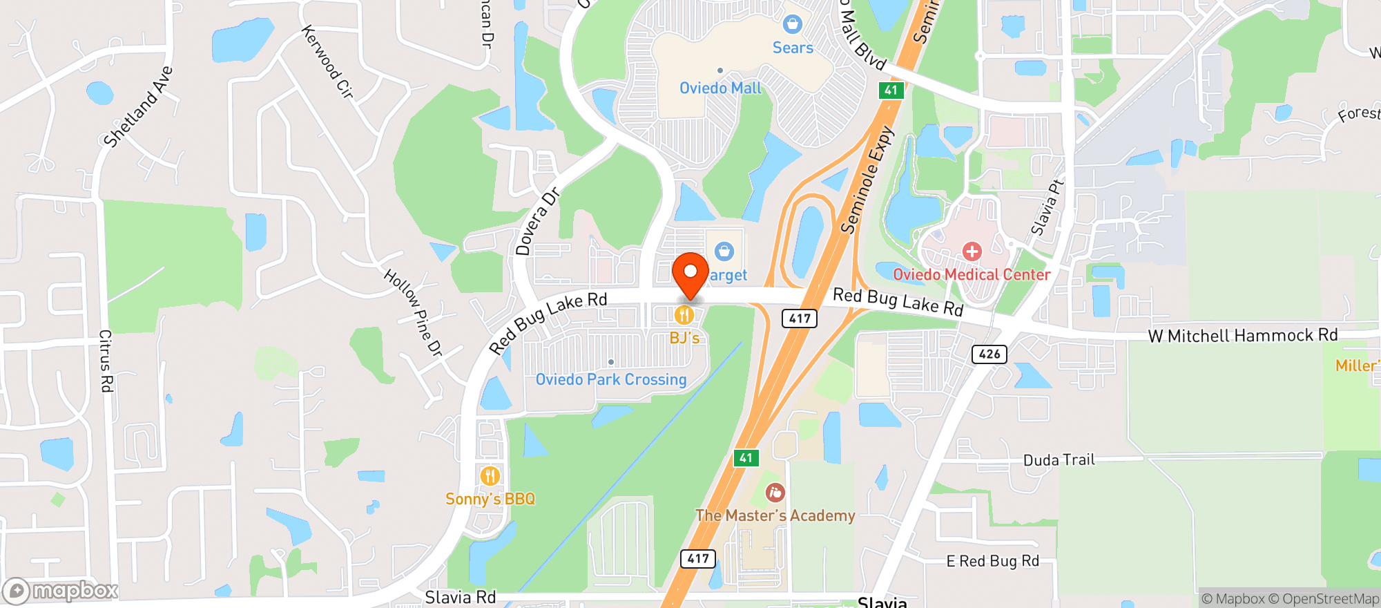Map showing Bjs Restaurant & Brewhouse