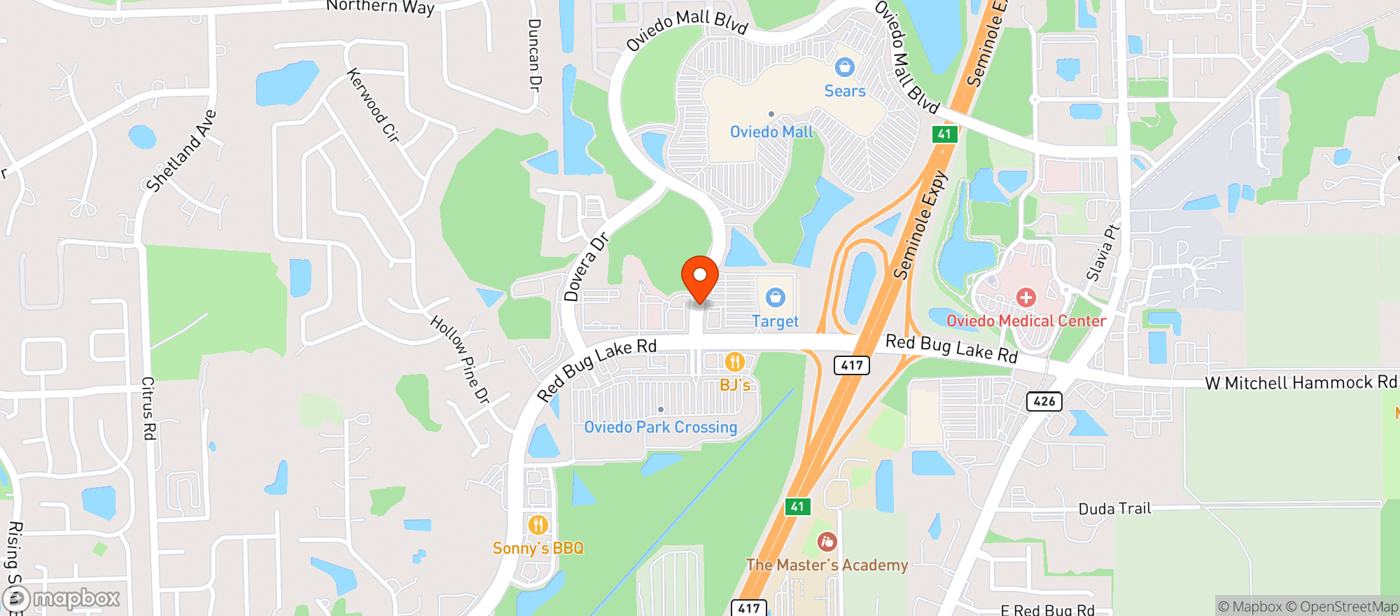 Map showing Target - Oviedo