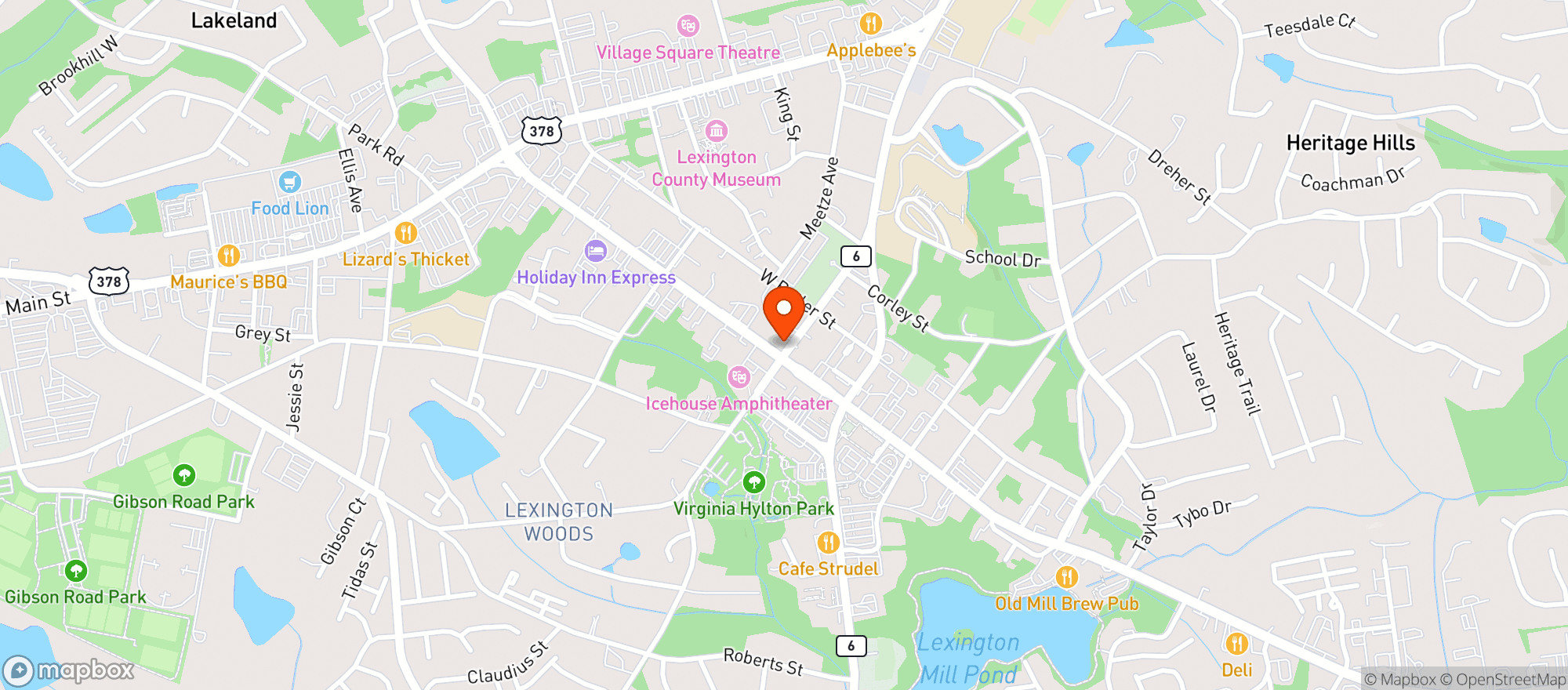 Map showing Voodoo Brewing Company