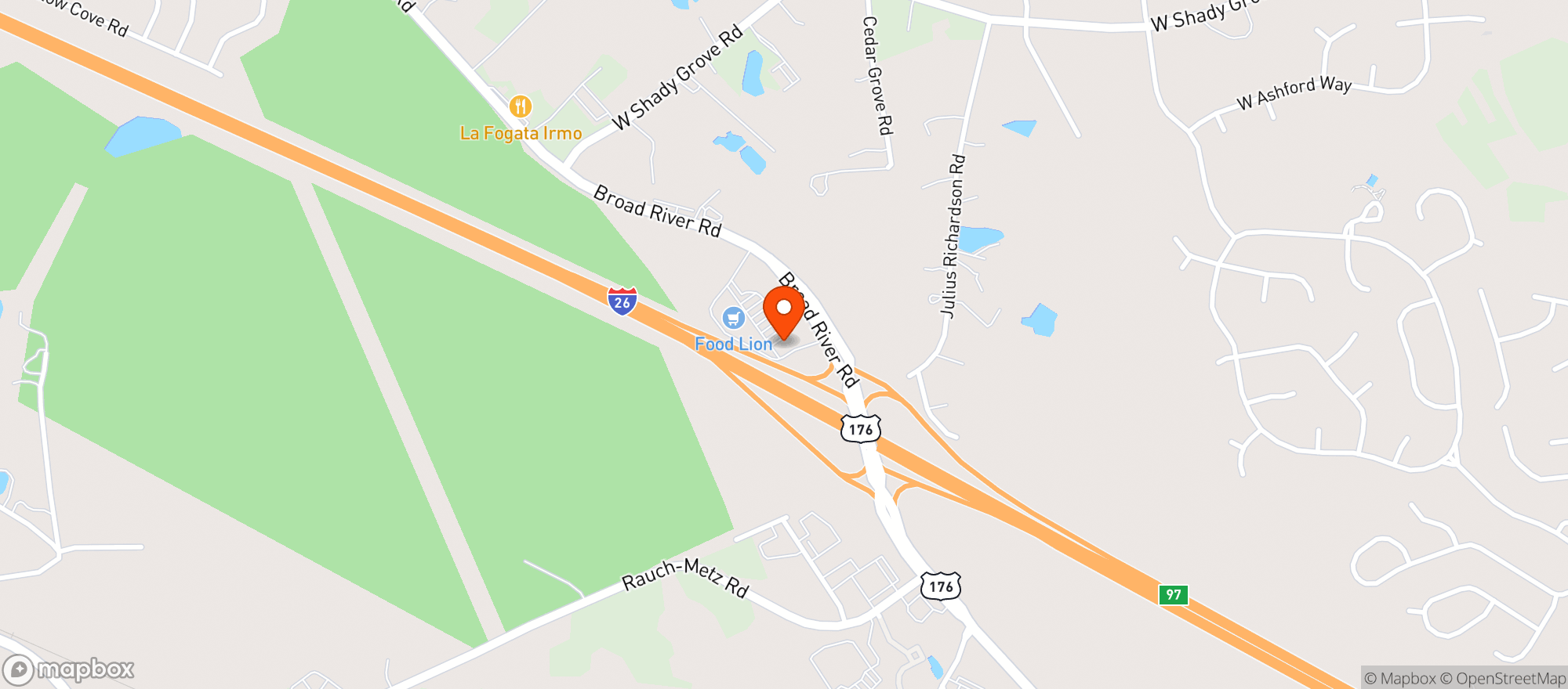 Map showing Food Lion #2653