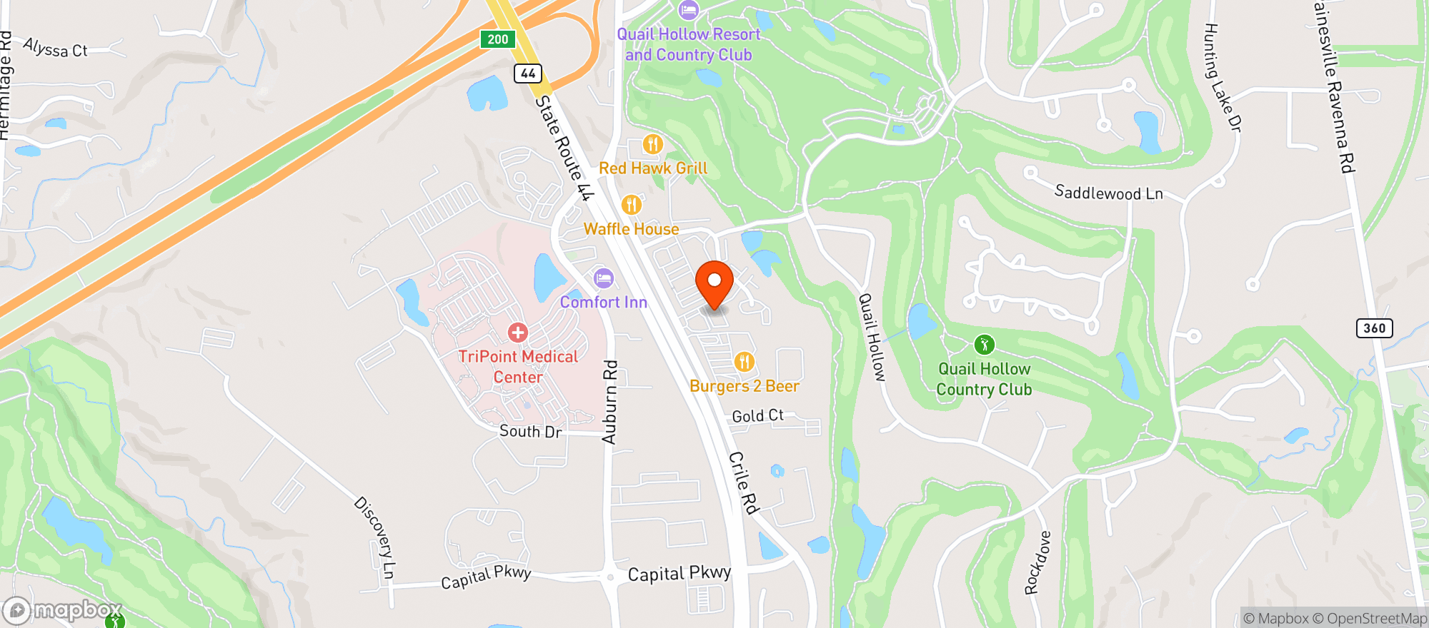 Map showing Paninis Bar & Grill
