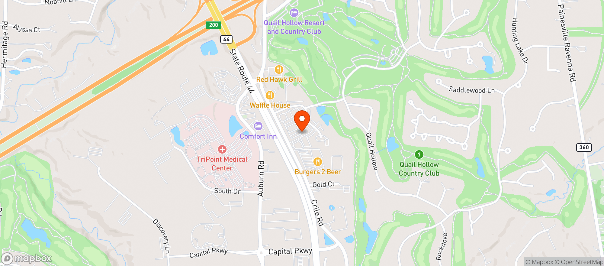 Map showing Lucky's Market