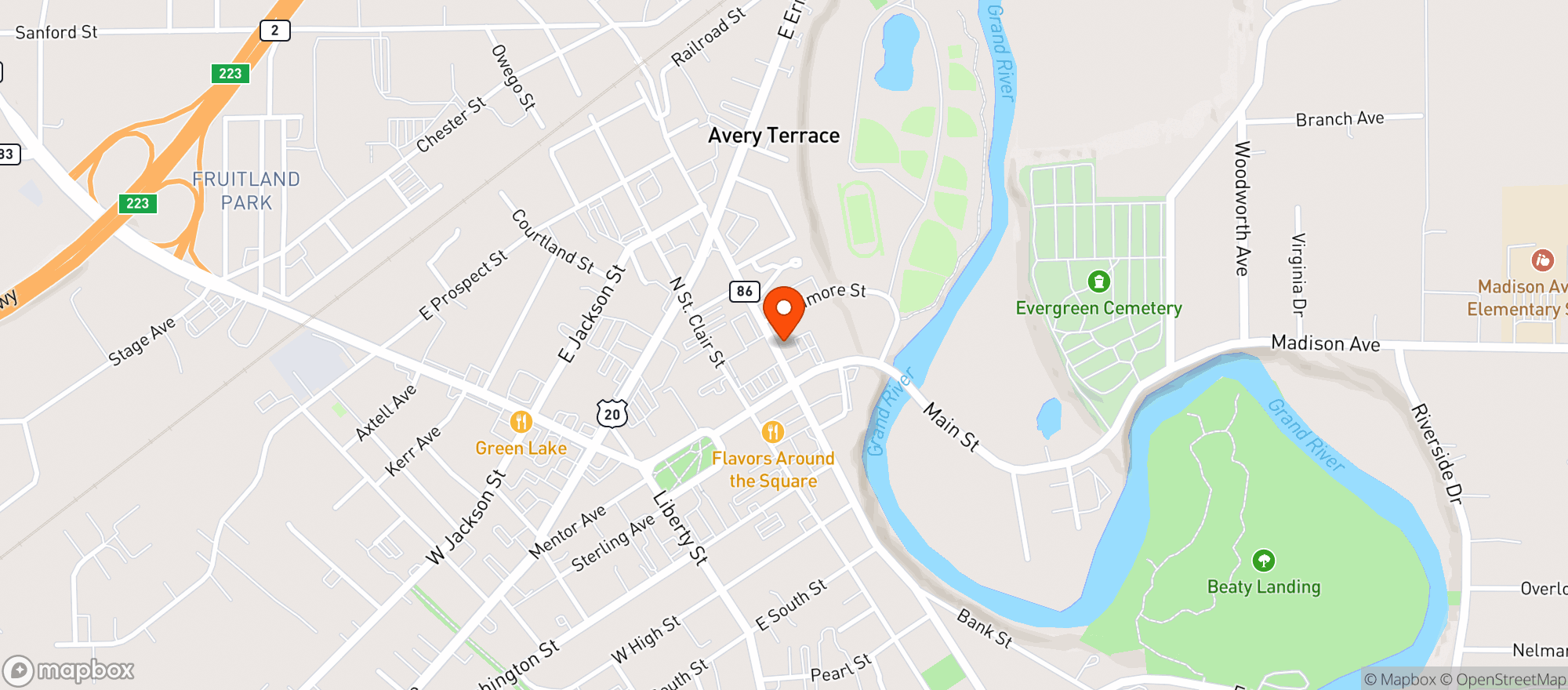 Map showing Nemeths Lounge