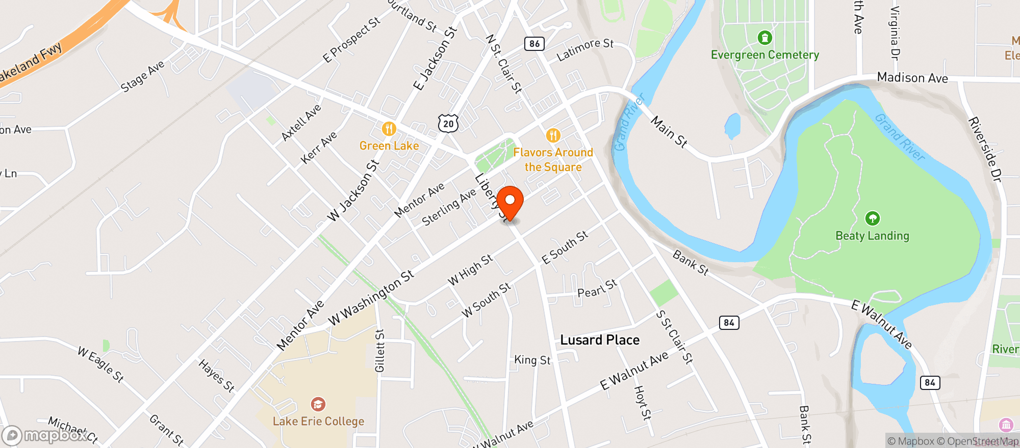 Map showing Painesville One Stop