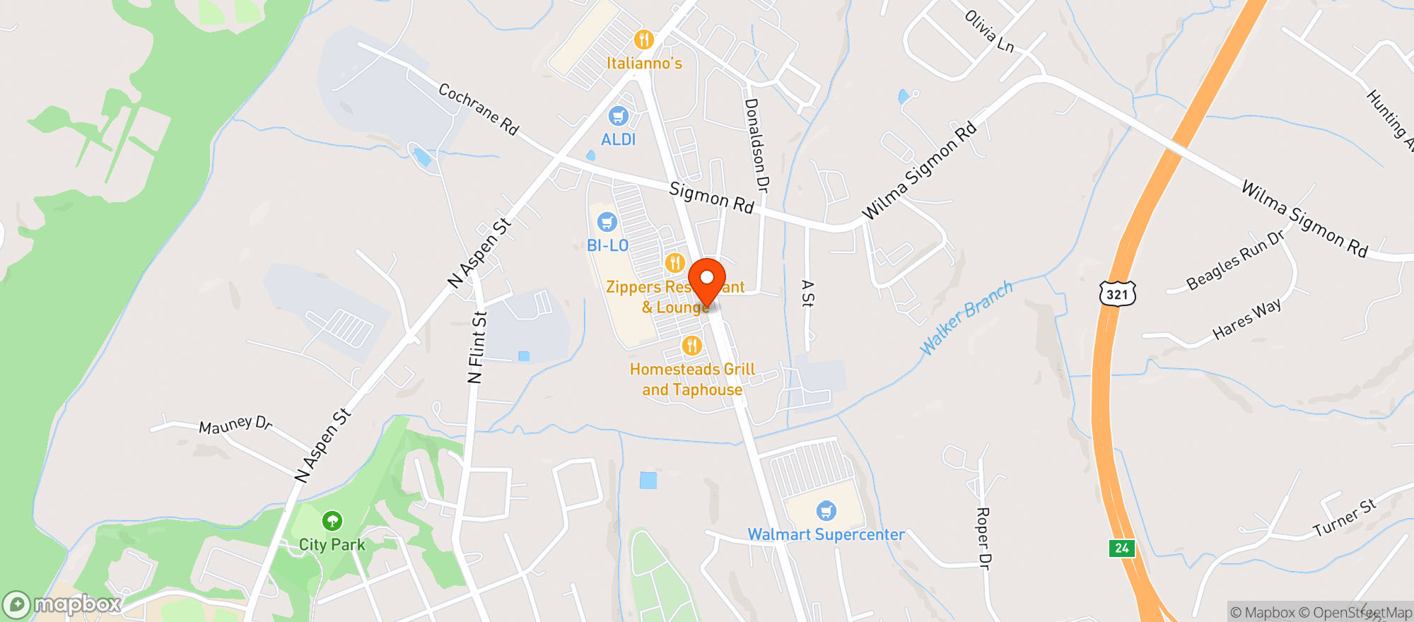Map showing Gnc