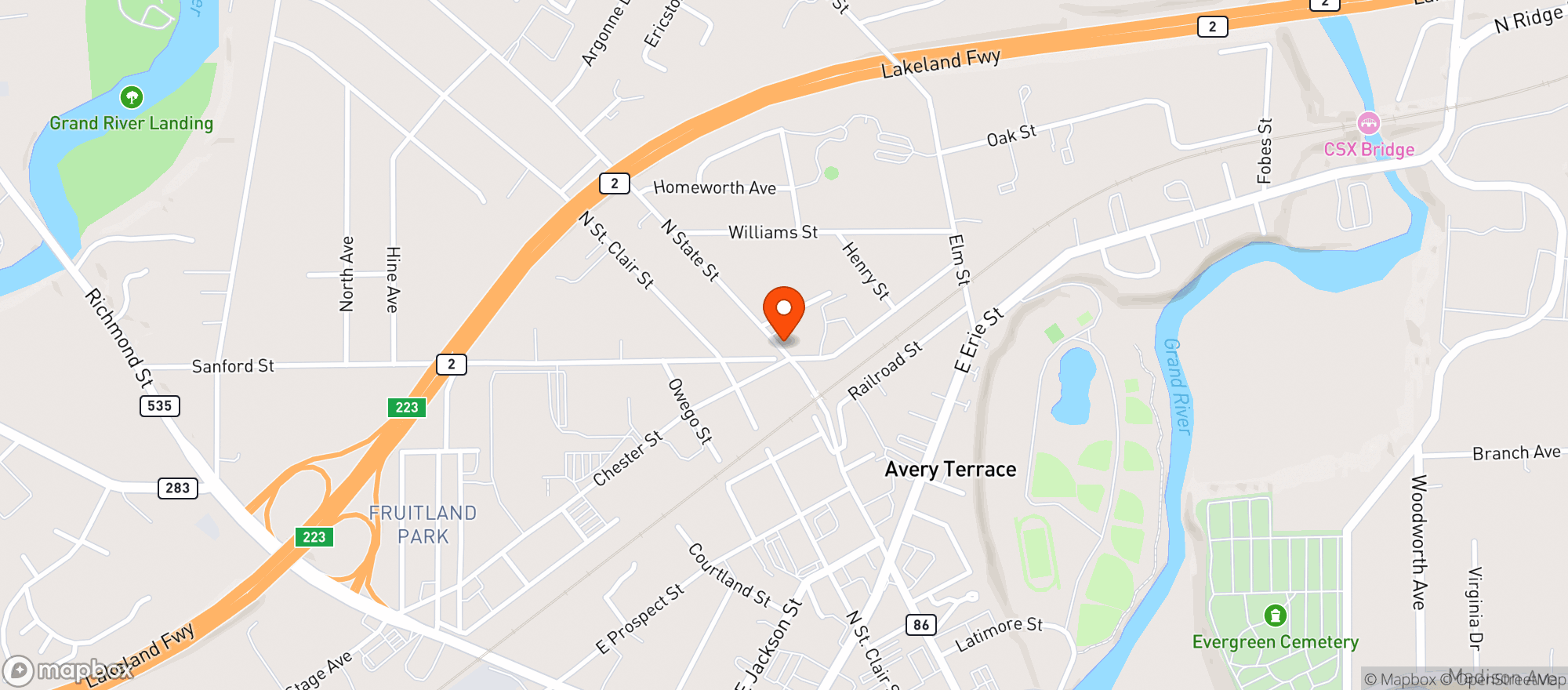 Map showing Falcones Convenient Mart