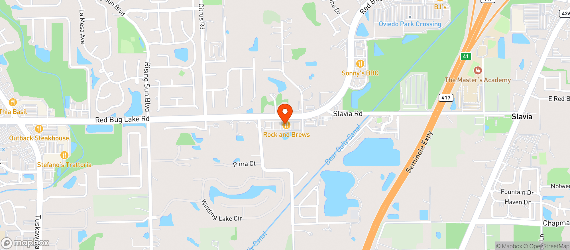 Map showing Rock & Brews