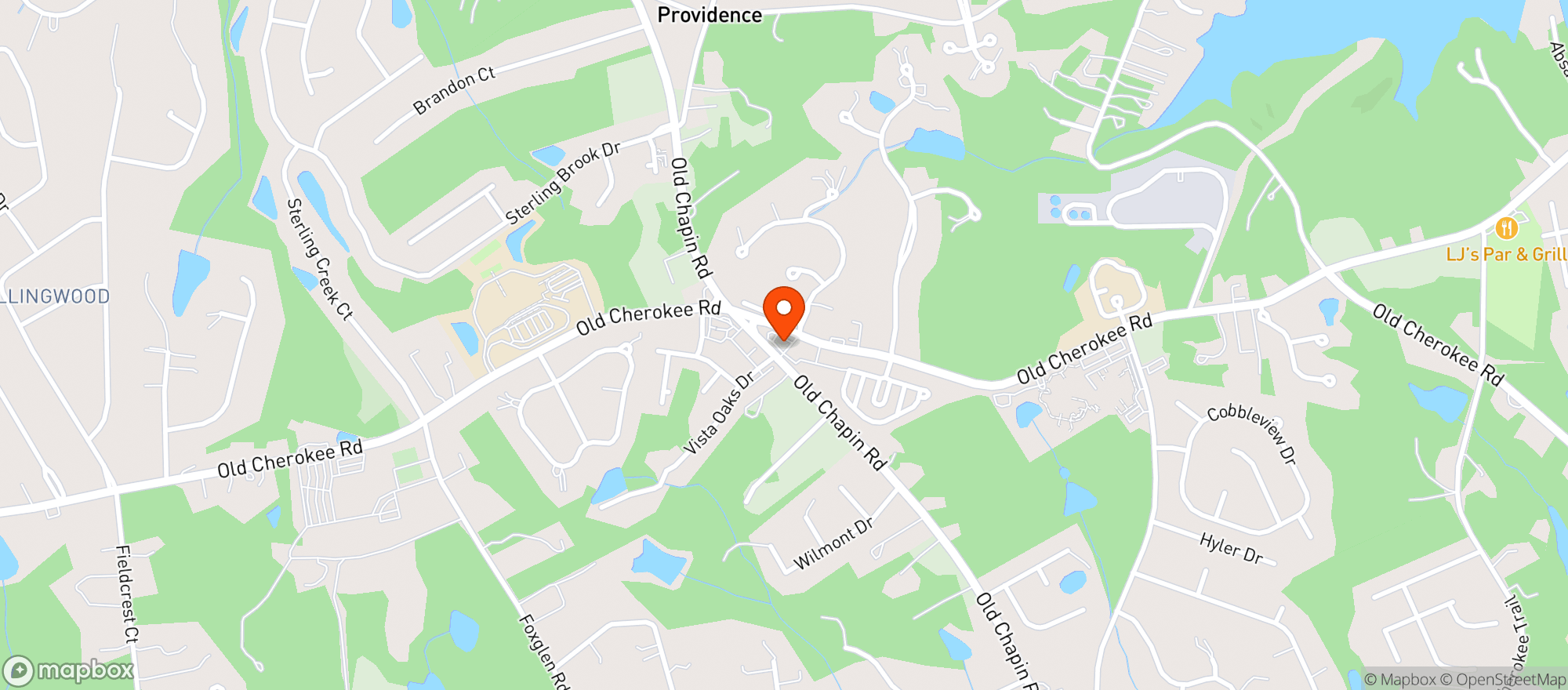 Map showing CIRCLE K (959 OLD CHEROKEE RD)