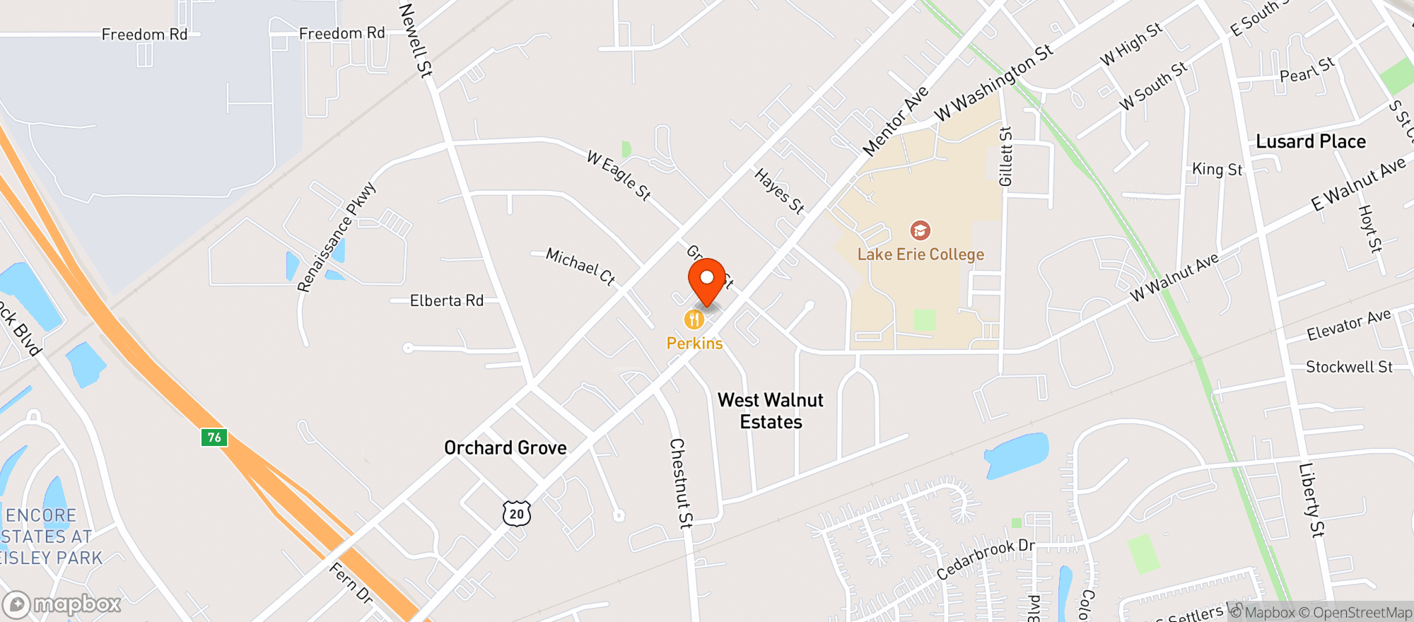 Map showing Dairy Express