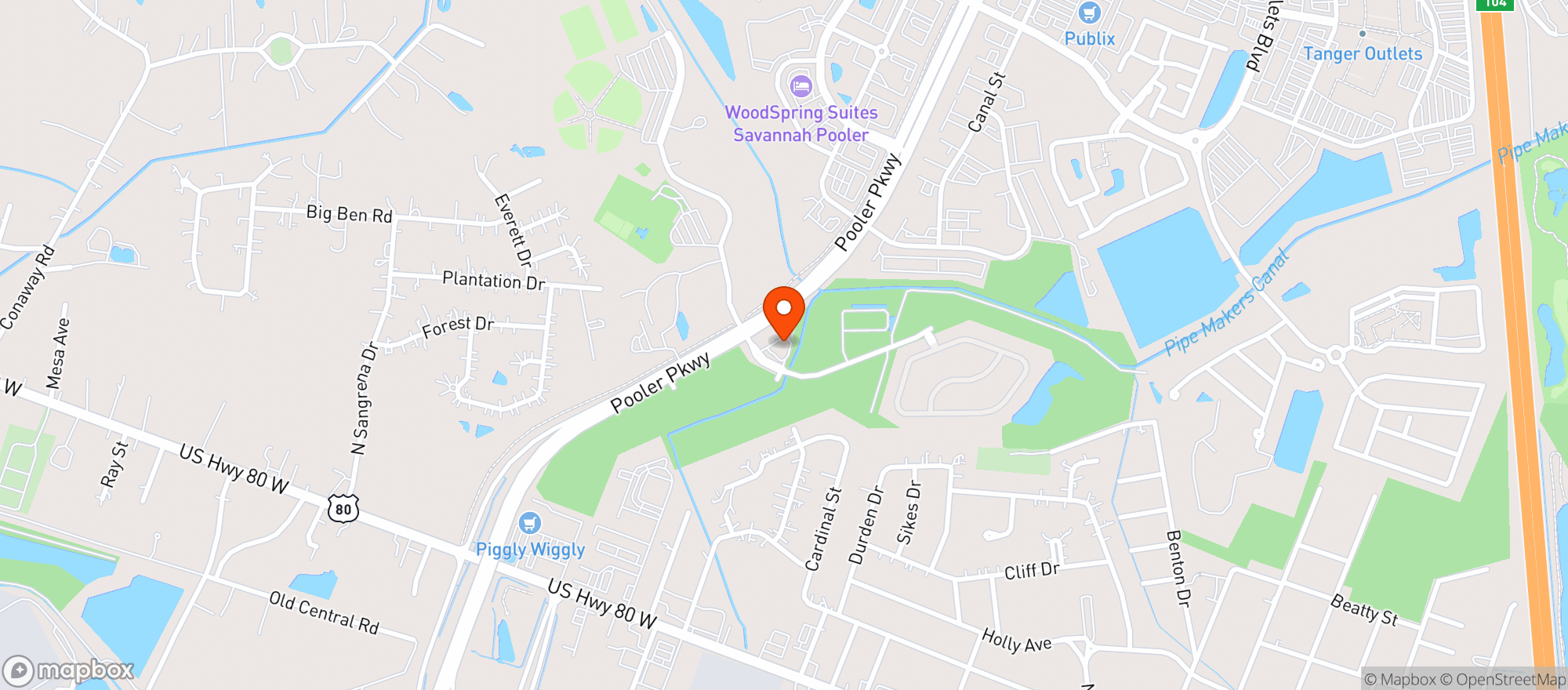 Map showing Wild Side - Pooler