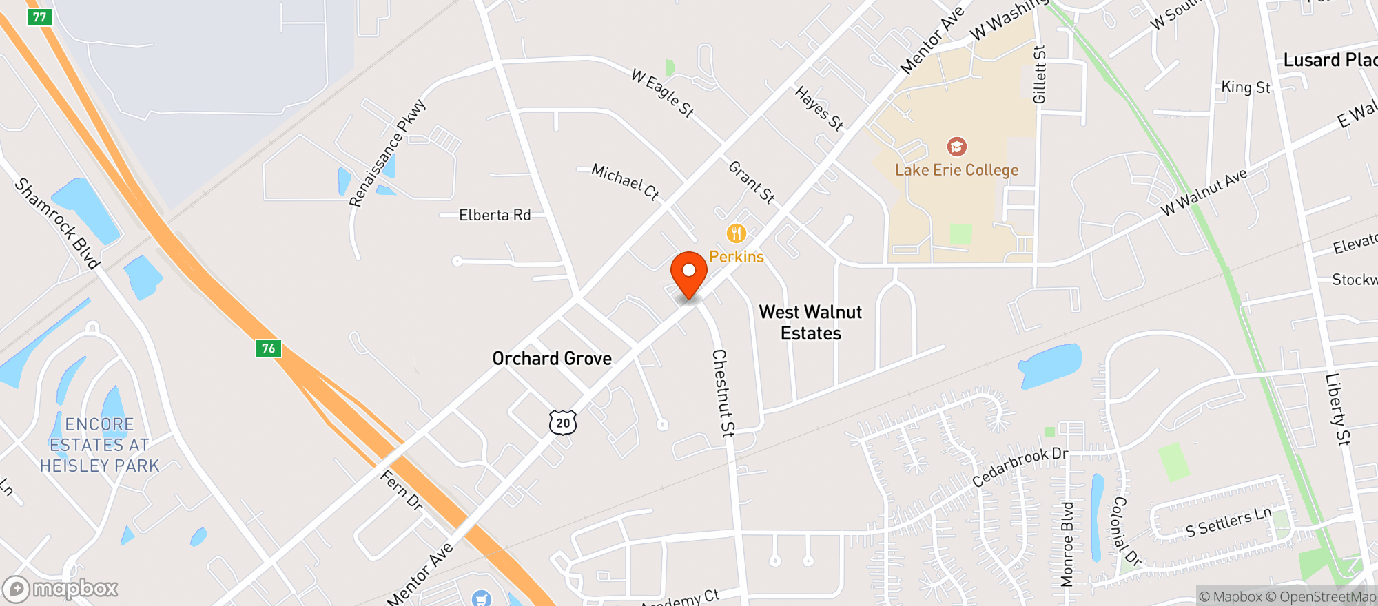 Map showing Pub 1812
