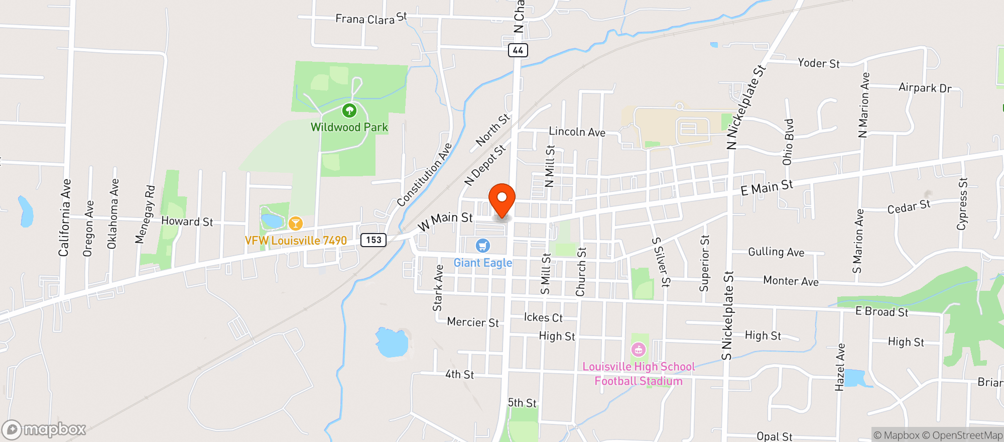 Map showing Giant Eagle