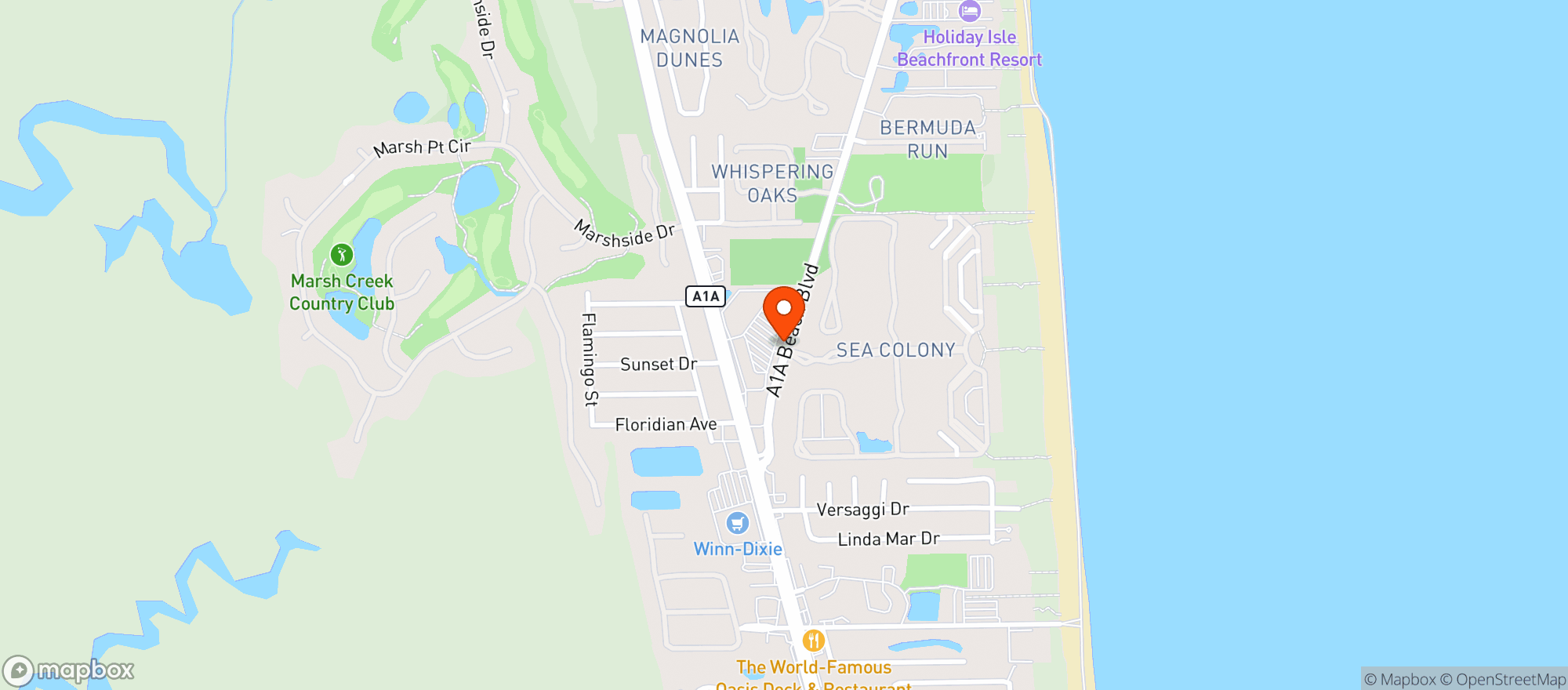 Map showing Publix Super Market
