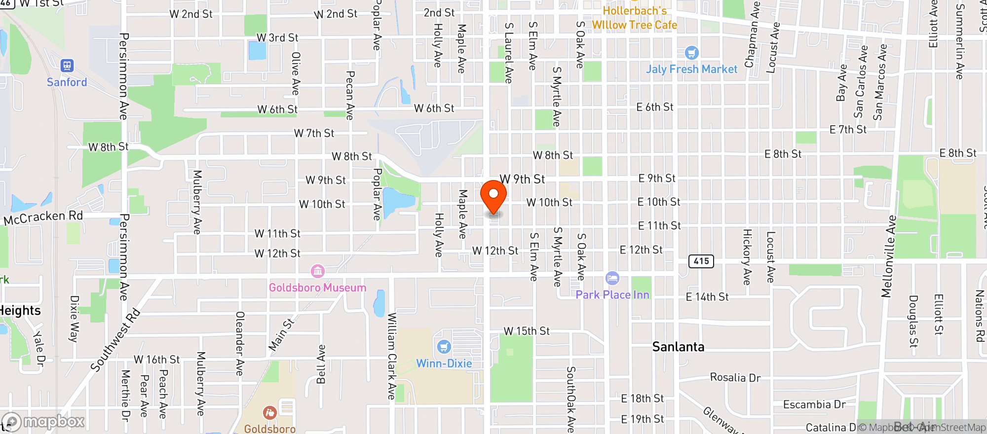 Map showing Georges Tavern