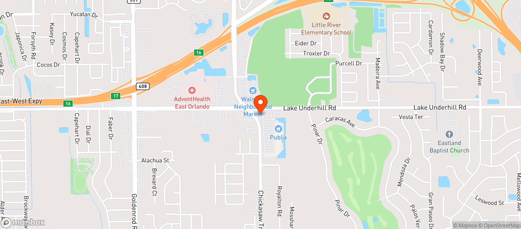 Map showing Circle K 9744