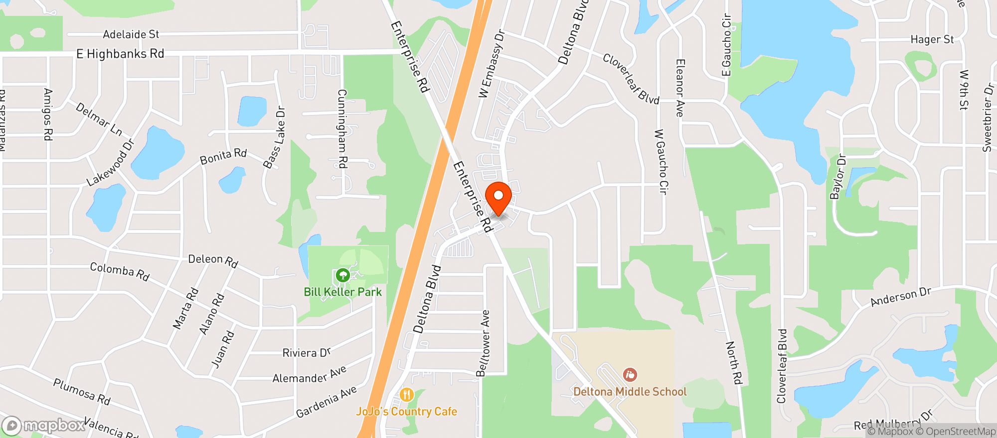 Map showing Circle K #4385
