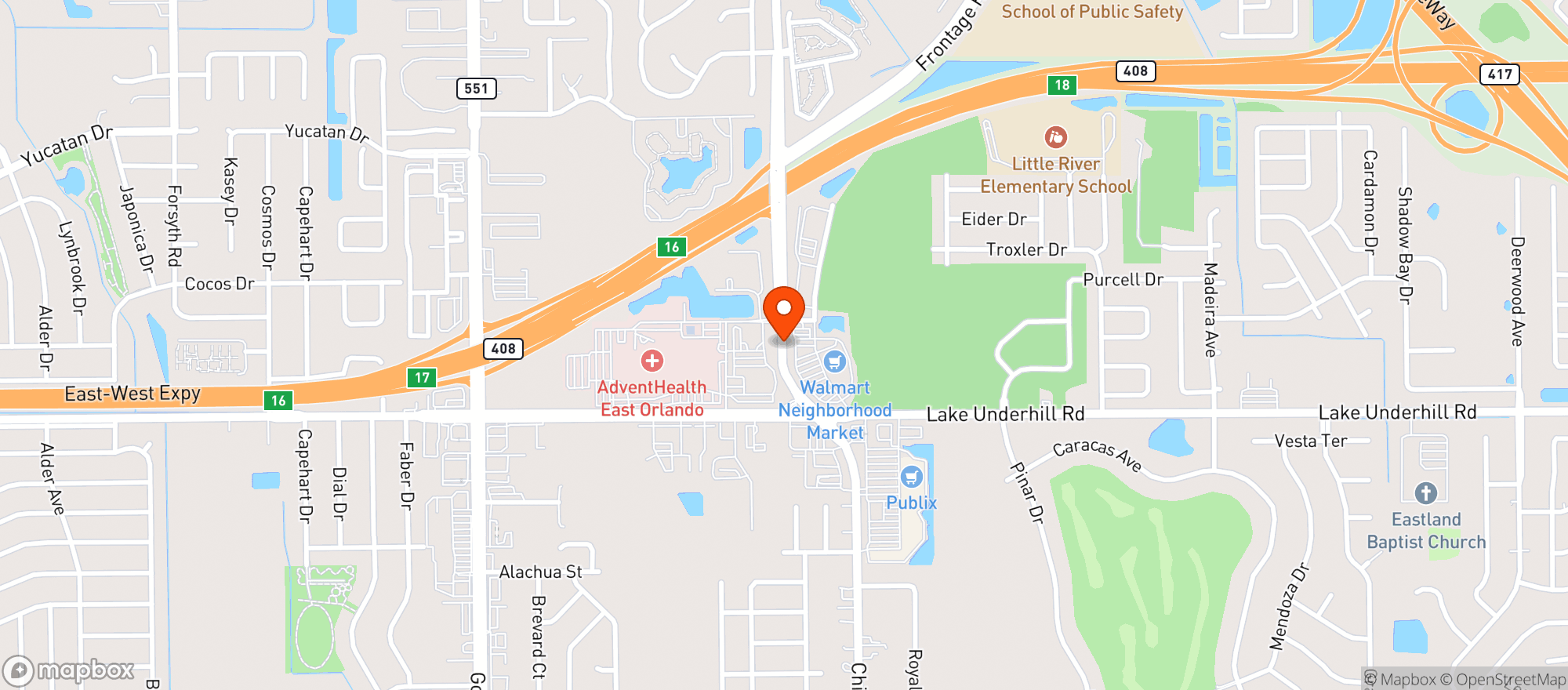 Map showing Walmart Neighborhood Market