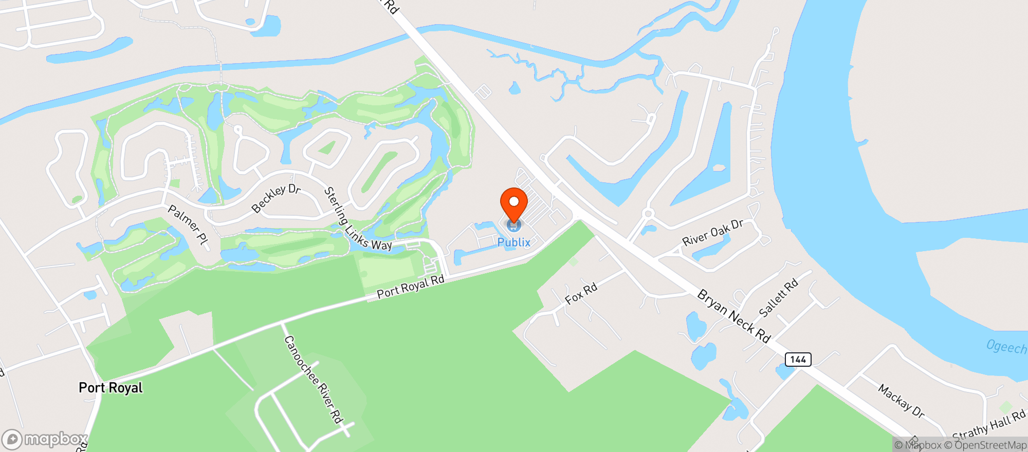 Map showing Publix