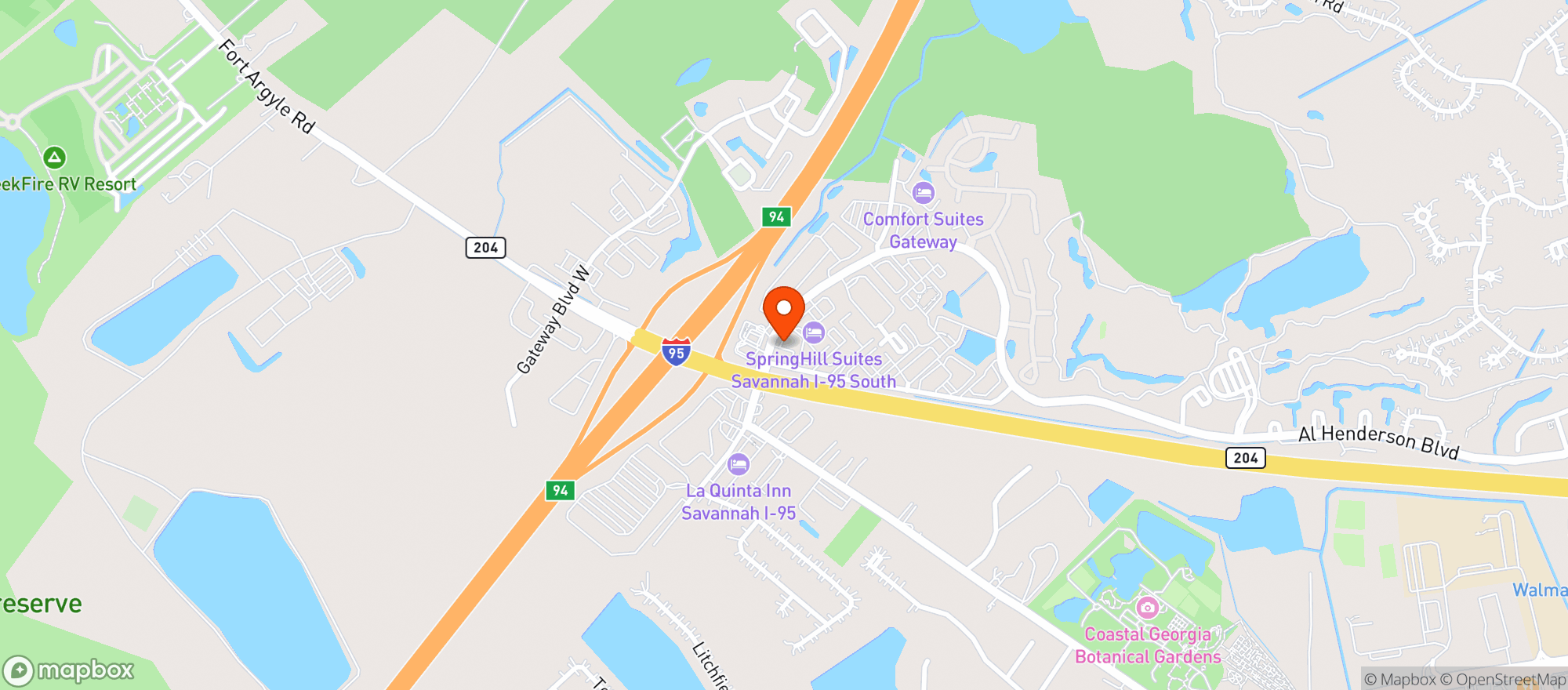 Map showing Quick Stop #204