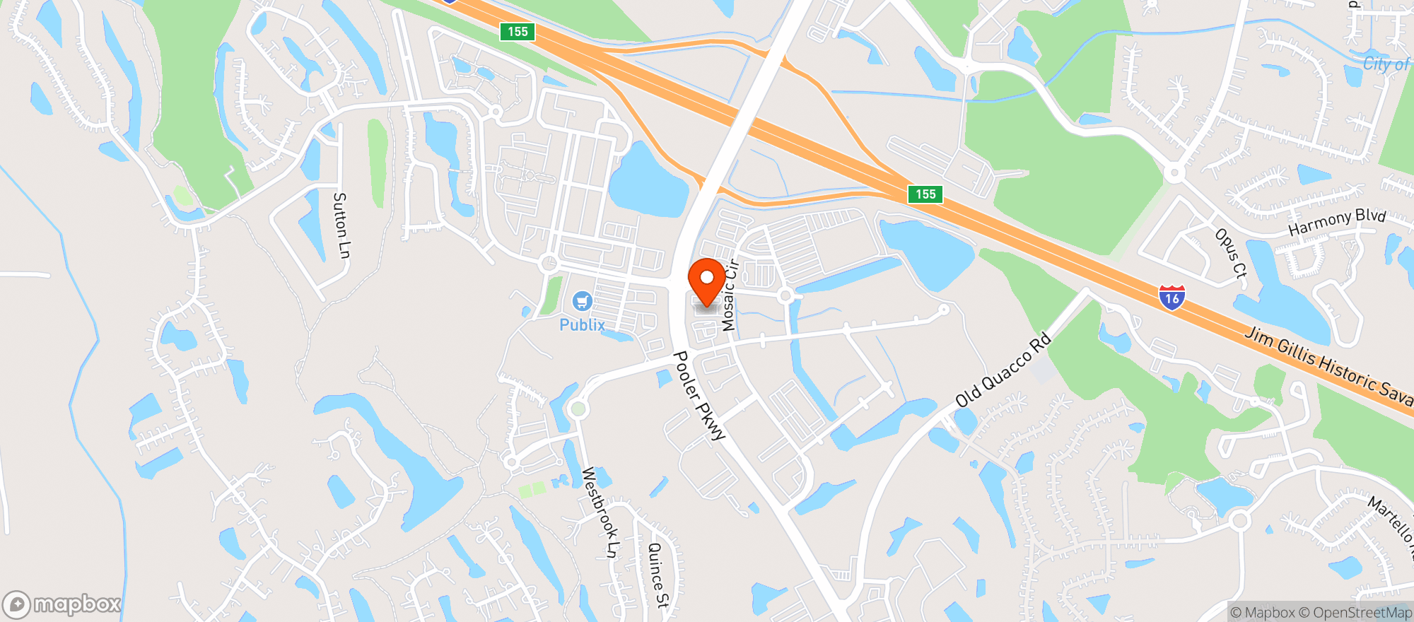 Map showing Parkers #68