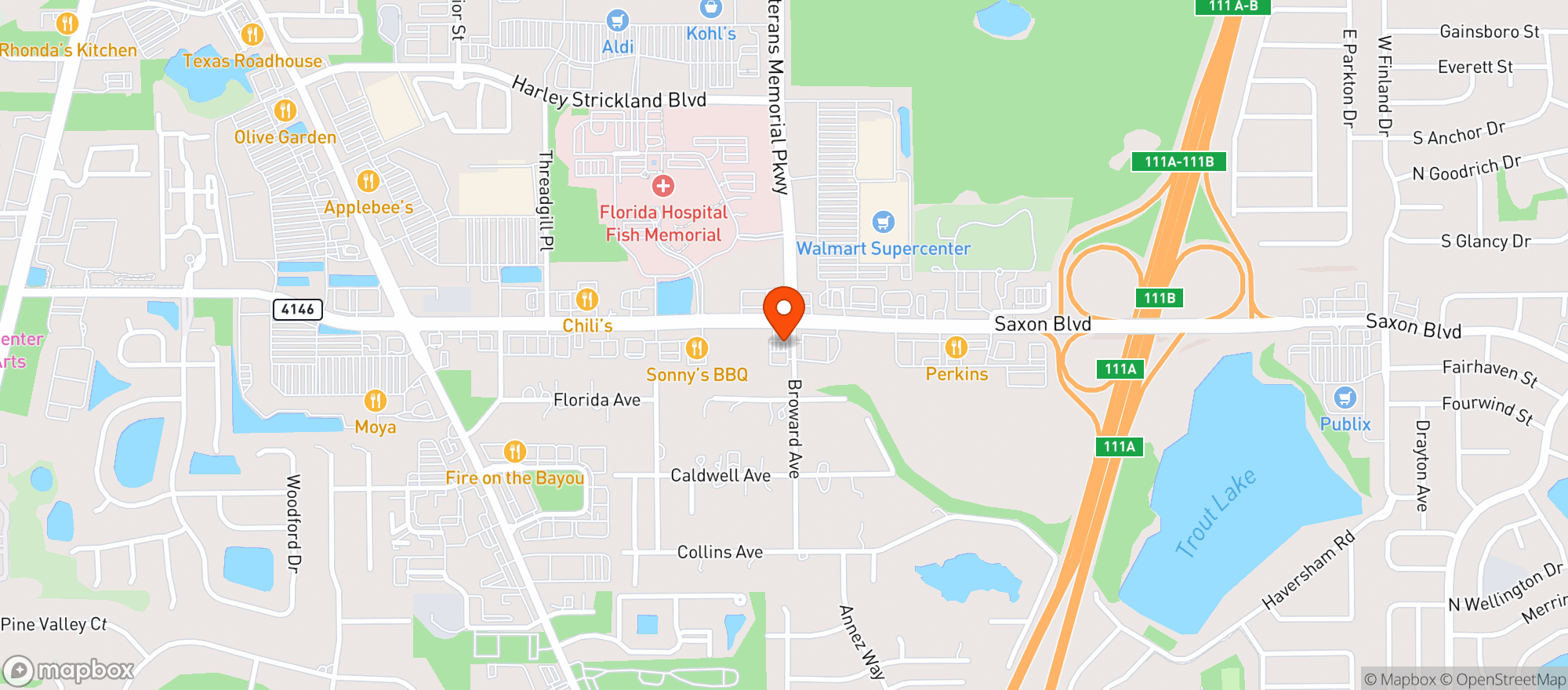 Map showing Circle K #5979