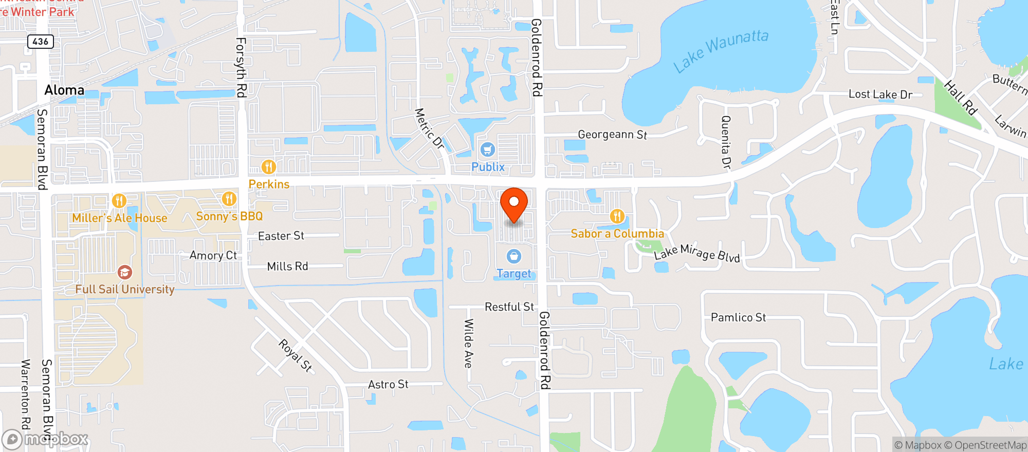 Map showing Target