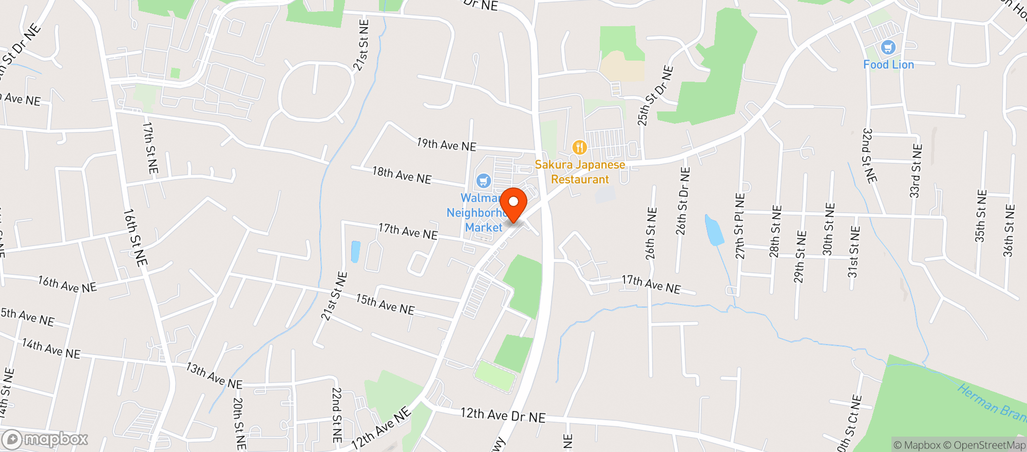 Map showing Walmart Neighborhood Mkt