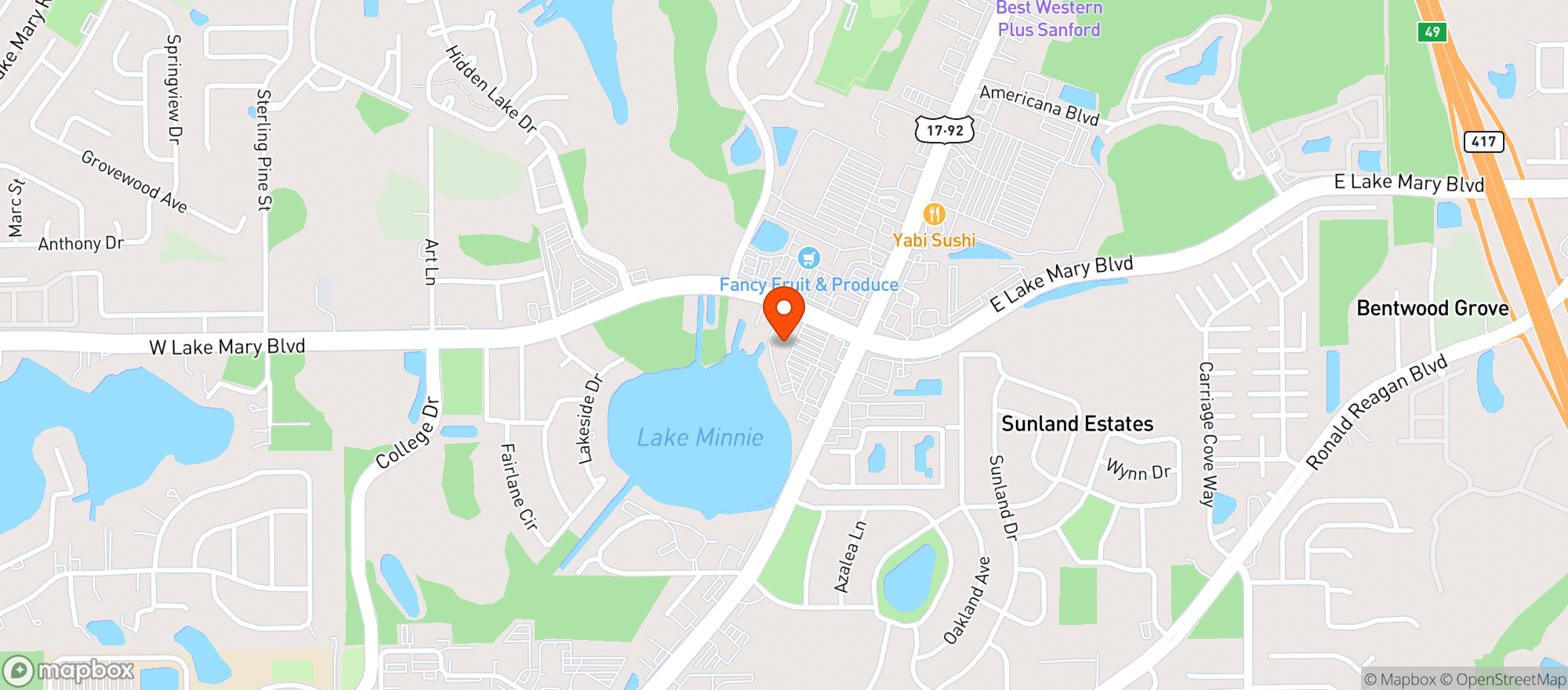 Map showing B & B Discount Liquor